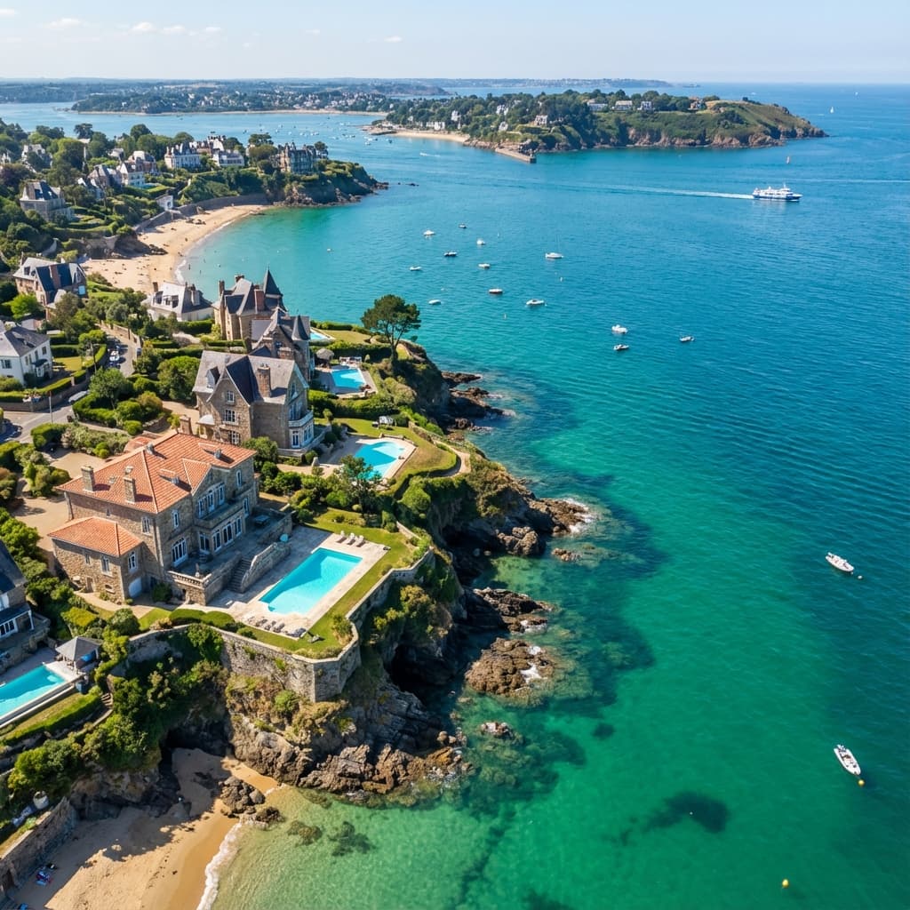 Vue drone côte d'Emeraude